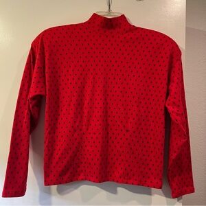 Limited Express - red and black turtleneck - buttons up the back